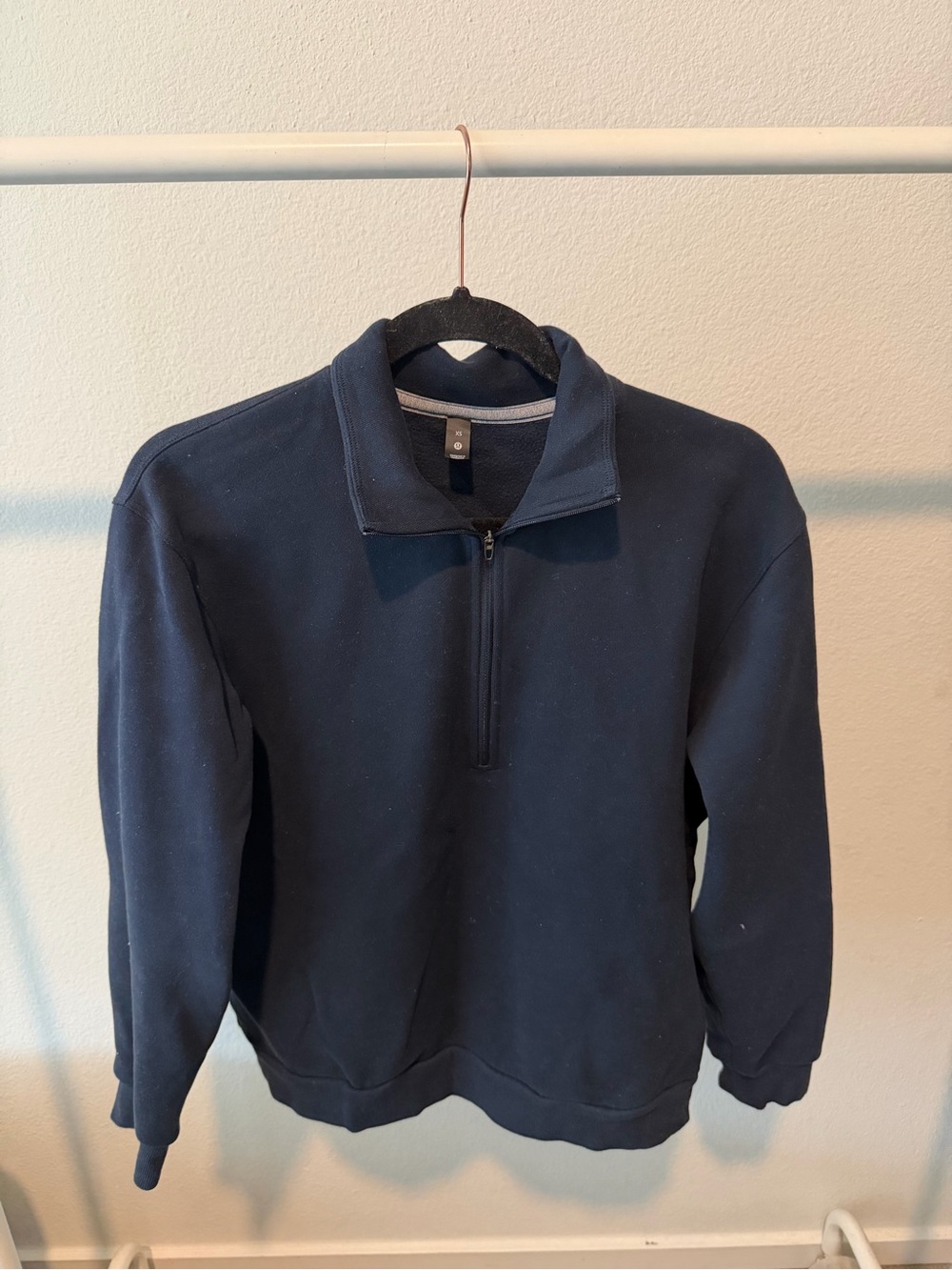lululemon athletica Men's Navy Half-Zip Pullover Sweater